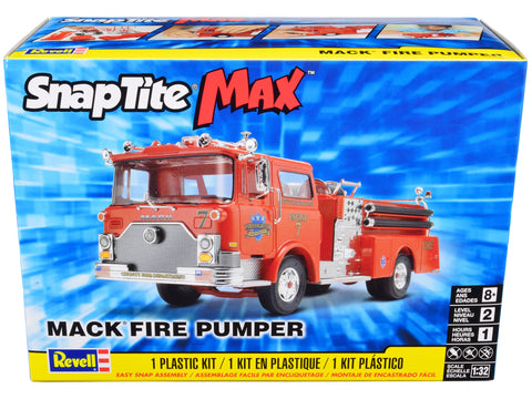 Mack Fire Pumper Truck Snap Tite Max Plastic Model Kit (Skill Level 2) 1/32 Scale Model by Revell