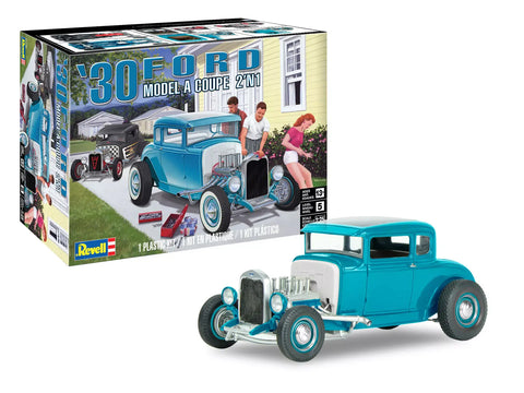 1930 Ford Model A Coupe 2-in-1 Plastic Model Kit (Skill Level 5) 1/25 Scale Model by Revell