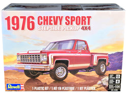 1976 Chevrolet Sports Stepside 4x4 Pickup Truck Plastic Model Kit (Skill Level 4) 1/24 Scale Model by Revell