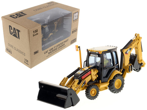 CAT Caterpillar 420E Center Pivot Backhoe Loader with Working Tools and Operator Core Classics Series 1/50 Diecast Model by Diecast Masters