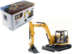 CAT Caterpillar 308E2 CR SB Mini Hydraulic Excavator with Working Tools and Operator High Line Series 1/32 Diecast Model by Diecast Masters