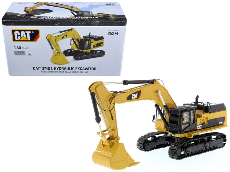 CAT Caterpillar 374D L Hydraulic Excavator with Operator High Line Series  1/50 Diecast Model by Diecast Masters