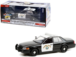 2008 Ford Crown Victoria Police Interceptor Black and White "California Highway Patrol - CHP" "Hot Pursuit" Series 1/24 Diecast Model Car by Greenlight