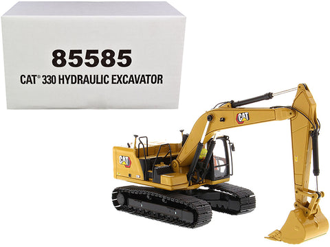 Cat Caterpillar 330 Hydraulic Excavator Next Generation with Operator High Line Series 1/50 Diecast Model by Diecast Masters