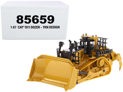 CAT Caterpillar D11 Track-Type Tractor Dozer TKN Design High Line Series 1/87 (HO) Scale Diecast Model by Diecast Masters