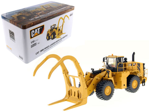 CAT Caterpillar 988K Wheel Loader with Grapple with Operator High Line Series 1/50 Diecast Model by Diecast Masters