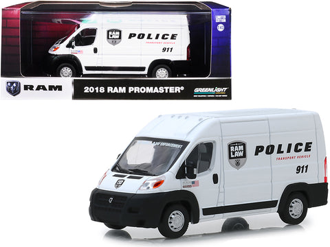 2018 RAM ProMaster 2500 Cargo High Roof Van White "Police Transport Vehicle" 1/43 Diecast Model by Greenlight