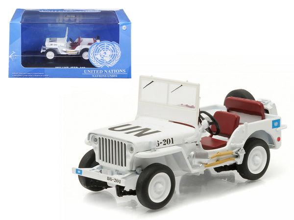 1944 Jeep Willys UN United Nations White 1/43 Diecast Model by Greenlight