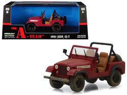 1981 Jeep CJ-7 "Animal Preserve" Red "The A-Team" (1983-1987) TV Series 1/43 Diecast Model by Greenlight