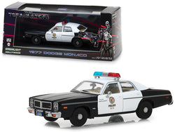1977 Dodge Monaco Metropolitan Police Black and White "The Terminator" (1984) Movie 1/43 Diecast Model Car by Greenlight