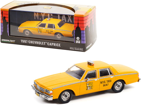 1987 Chevrolet Caprice Yellow "N.Y.C. Taxi" (New York City) 1/43 Diecast Model Car by Greenlight