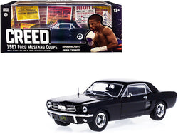 1967 Ford Mustang Coupe Matte Black (Adonis Creed's) "Creed" (2015) Movie 1/43 Diecast Model Car by Greenlight