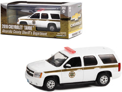 2010 Chevrolet Tahoe White with Gold Stripes "Absaroka County Sheriff's Department" 1/43 Diecast Model by Greenlight