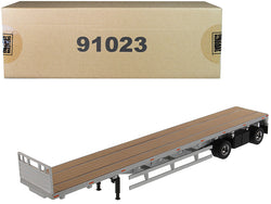 53' Flat Bed Trailer Silver "Transport Series" 1/50 Diecast Model by Diecast Masters
