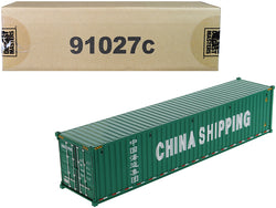 40' Dry Goods Sea Container "China Shipping" Green "Transport Series" 1/50 Model by Diecast Masters