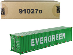 40' Dry Goods Sea Container "EverGreen" Green "Transport Series" 1/50 Model by Diecast Masters