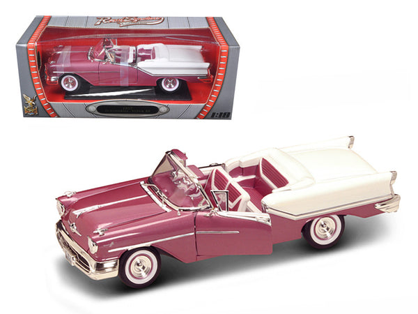 1957 Oldsmobile Super 88 Purple 1/18 Diecast Model Car by Road Signature