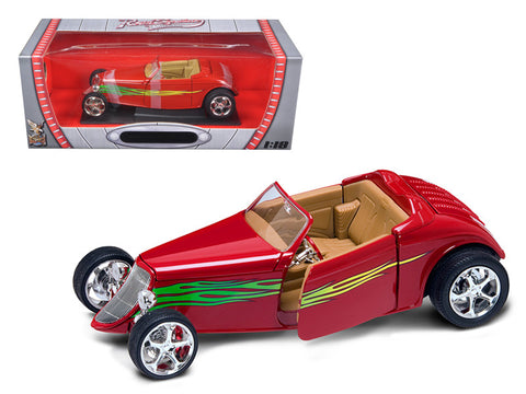 1933 Ford Roadster Red 1/18 Diecast Model Car by Road Signature
