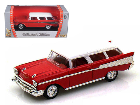 1957 Chevrolet Nomad Red with White Top 1/43 Diecast Model Car by Road Signature
