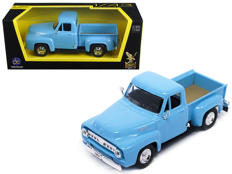 1953 Ford F-100 Pickup Truck Light Blue 1/43 Diecast Model by Road Signature