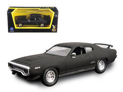 1971 Plymouth GTX Matte Black 1/43 Diecast Model Car by Road Signature