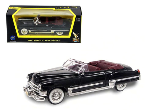 1949 Cadillac Coupe DeVille Convertible Black 1/43 Diecast Model Car by Road Signature