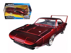 1969 Dodge Charger Daytona Red "Fast & Furious 7" Movie 1/24 Diecast Model Car by Jada