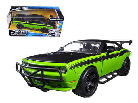 Letty's Dodge Challenger SRT8 Off Road Green and Black "Fast & Furious" Movie 1/24 Diecast Model Car by Jada