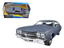 Dom's Chevrolet Chevelle SS Matte Gray "Fast & Furious" Movie 1/24 Diecast Model Car by Jada