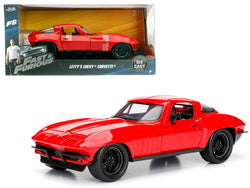Letty's Chevrolet Corvette Red Fast & Furious F8 "The Fate of the Furious" Movie 1/24 Diecast Model Car by Jada