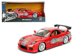 Dom's Mazda RX-7 Red "Fast and Furious" Movie 1/24 Diecast Model Car by Jada