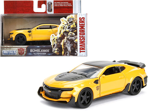 2016 Chevrolet Camaro Yellow Bumblebee with Robot on Chassis "Transformers: The Last Knight" (2017) Movie 1/32 Diecast Model Car by Jada