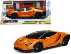 Lamborghini Centenario Metallic Orange "Hyper-Spec" 1/24 Diecast Model Car by Jada