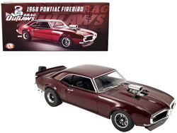 1968 Pontiac Firebird Maroon Metallic "Drag Outlaws" Series Limited Edition to 400 pieces Worldwide 1/18 Diecast Model Car by ACME