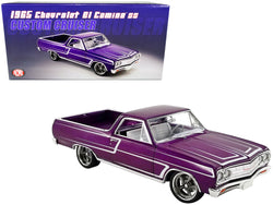 1965 Chevrolet El Camino SS "Custom Cruiser" Purple Metallic with White Graphics Limited Edition to 678 pieces Worldwide 1/18 Diecast Model by ACME