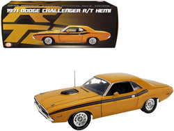 1971 Dodge Challenger R/T Hemi Butterscotch Orange with Black Stripes Limited Edition to 462 pieces Worldwide 1/18 Diecast Model Car by ACME