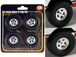 "Off Road Wheels and Tires" (4 Piece Set) for a "1972 Chevrolet K-10 4x4" 1/18 Scale Models by ACME