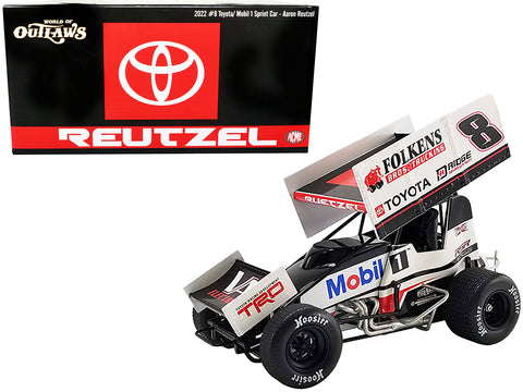 Winged Sprint Car #8 Aaron Reutzel "Mobil 1" Roth Motorsports "World of Outlaws" (2022) 1/18 Diecast Model Car by ACME