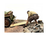 "4X4 Mechanic" Figure #2 with Board Accessory for 1/18 Scale Models by American Diorama