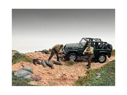 "4X4 Mechanics" 2 Piece Diecast Figure Set #2 for 1/43 Scale Models by American Diorama