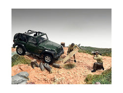 "4X4 Mechanics" 3 Piece Diecast Figure Set #4 for 1/43 Scale Models by American Diorama