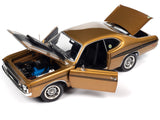 Mr. Norm's 1972 Dodge Demon GSS SuperCharged Gold Metallic with Black Stripes and Hood "American Muscle" Series 1/18 Diecast Model Car by Autoworld
