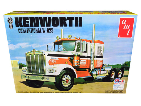 Kenworth Conventional W-925 Tractor Plastic Model Kit (Skill Level 2) 1/25 Scale Model by AMT