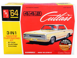 1964 Oldsmobile Cutlass 442 Hardtop 3-in-1 Plastic Model Kit (Skill Level 2) 1/25 Scale Model by AMT