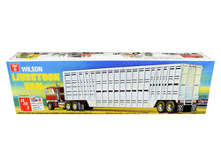 Wilson Livestock Van Trailer Plastic Model Kit (Skill Level 3) 1/25 Scale Model by AMT
