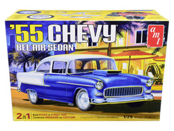 1955 Chevrolet Bel Air Sedan 2 in 1Plastic Model Kit (Skill Level 2) 1/25 Scale Model by AMT