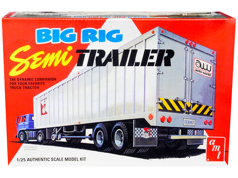 Big Rig Semi Trailer with 2 Pallets 2-In-1 Plastic Model Kit (Skill Level 3) 1/25 Scale Model by AMT