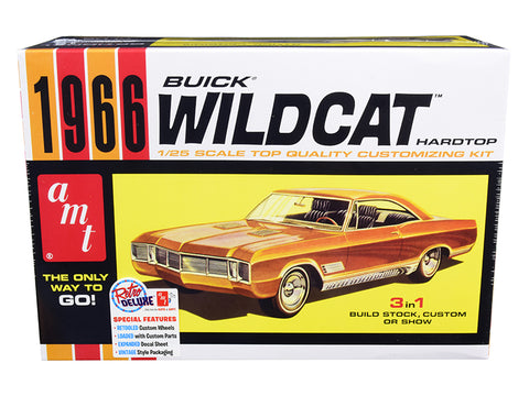 1966 Buick Wildcat Hardtop 3 in 1 Plastic Model Kit (Skill Level 2) 1/25 Scale Model by AMT