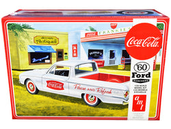 1960 Ford Ranchero with Vintage Ice Chest and Two Bottle Crates "Coca-Cola" Plastic Model Kit (Skill Level 3) 1/25 Scale Model by AMT