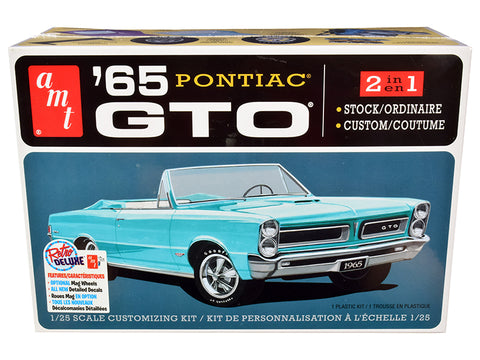 1965 Pontiac GTO 2-in-1 Plastic Model Kit (Skill Level 2) 1/25 Scale Model by AMT
